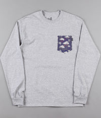 The Quiet Life Stormy Long Sleeve Pocket T-Shirt - Heather Grey Liberty