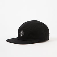 The Quiet Life Traveller 5 Panel Cap - Black thumbnail