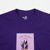 The Quiet Life Yawn Plant Long Sleeve T-Shirt - Purple thumbnail