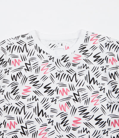 The Quiet Life Ziggity All Over Print T-Shirt - White / Pink