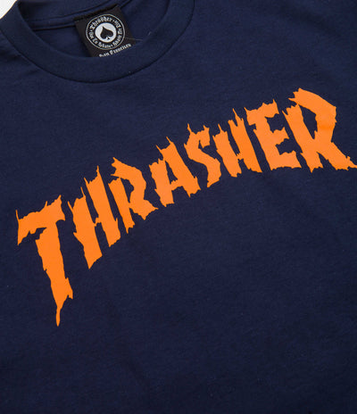 Thrasher Burn It Down T-Shirt - Navy