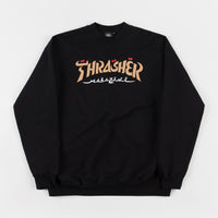 Thrasher Calligraphy Crewneck Sweatshirt - Black thumbnail