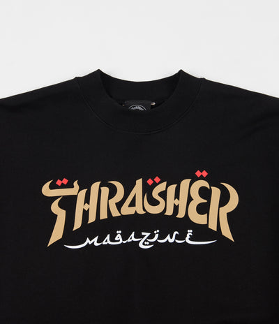 Thrasher Calligraphy Crewneck Sweatshirt - Black