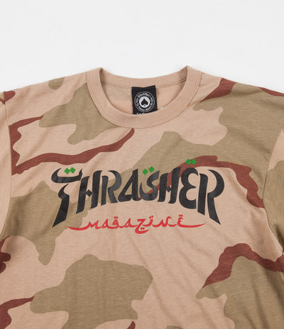 Thrasher Calligraphy T-Shirt - Desert Camo
