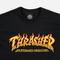 Thrasher Fire Logo T-Shirt - Black thumbnail