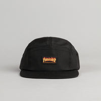 Thrasher Flame Logo 5 Panel Cap - Black thumbnail