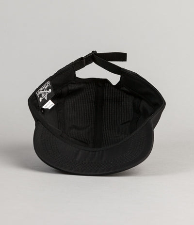 Thrasher Flame Logo 5 Panel Cap - Black