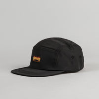 Thrasher Flame Logo 5 Panel Cap - Black thumbnail