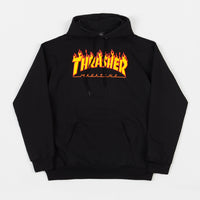 Thrasher Flame Logo Hoodie - Black thumbnail