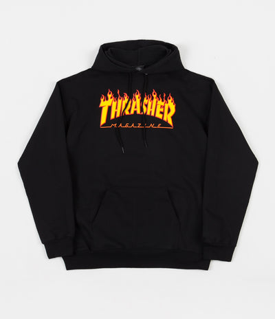 Thrasher Flame Logo Hoodie - Black