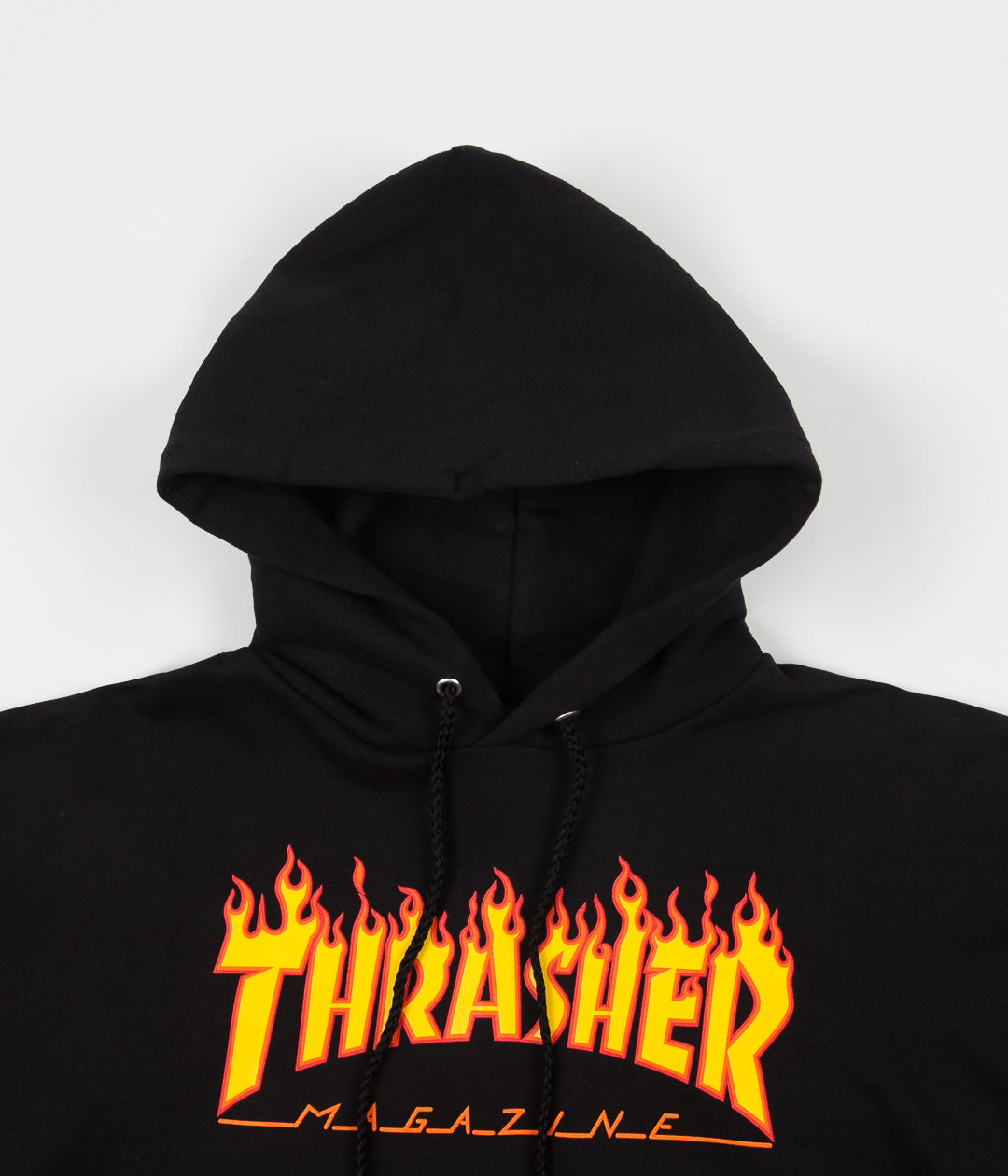 Thrasher Flame Logo Hoodie Black Flatspot