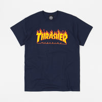 Thrasher Flame Logo T-Shirt - Navy thumbnail