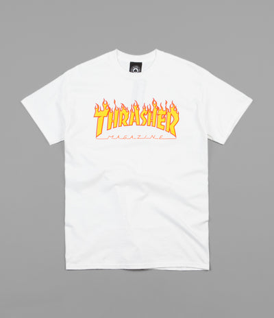 Thrasher Flame Logo T-Shirt - White