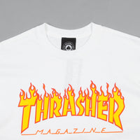Thrasher Flame Logo T-Shirt - White thumbnail