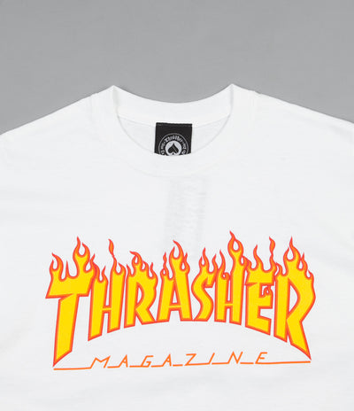 Thrasher Flame Logo T-Shirt - White