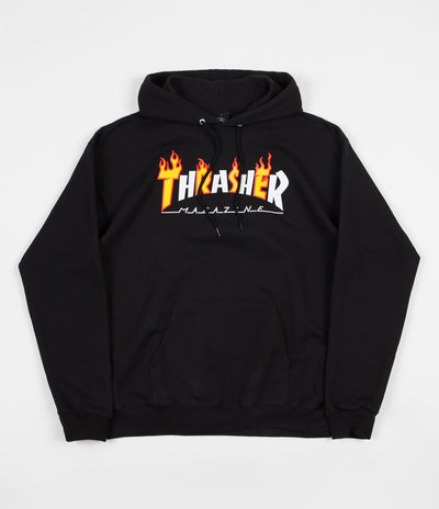 Thrasher Flame Mag Logo Hoodie - Black