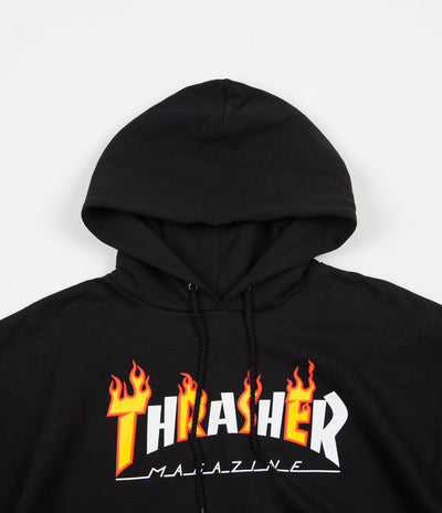 Thrasher Flame Mag Logo Hoodie - Black