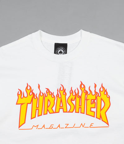 Thrasher Flame Mag Logo T-Shirt - White