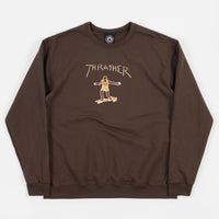 Thrasher Gonz Crewneck Sweatshirt - Dark Chocolate | Flatspot