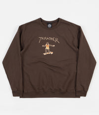 Thrasher Gonz Crewneck Sweatshirt - Dark Chocolate
