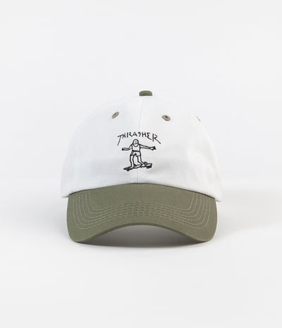 Thrasher Gonz Old Timer Cap - White / Olive