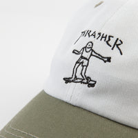 Thrasher Gonz Old Timer Cap - White / Olive thumbnail