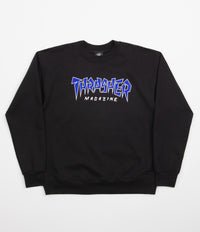Thrasher Jagged Logo Crewneck Sweatshirt - Black