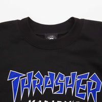 Thrasher Jagged Logo Crewneck Sweatshirt - Black thumbnail