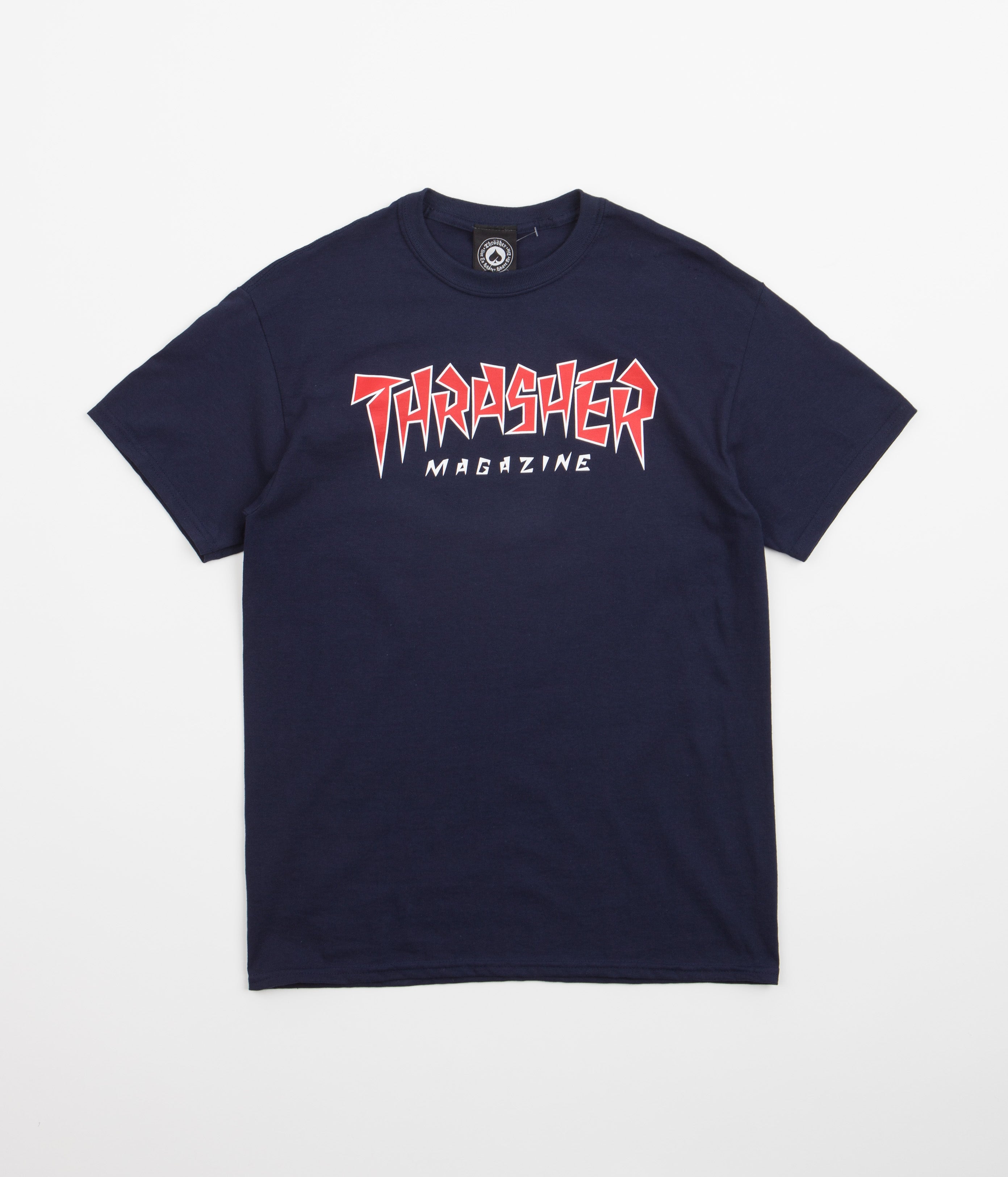 Thrasher Jagged Logo T-Shirt - Navy | Flatspot