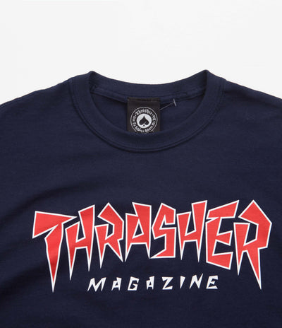Thrasher Jagged Logo T-Shirt - Navy