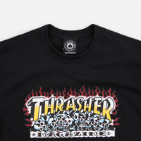 Thrasher Krak Skulls T-Shirt - Black thumbnail