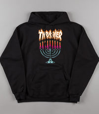 Thrasher Menorah Hooded Sweatshirt - Black