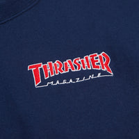 Thrasher Outlined Crewneck Sweatshirt - Navy thumbnail