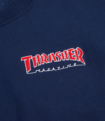 Thrasher Outlined Crewneck Sweatshirt - Navy