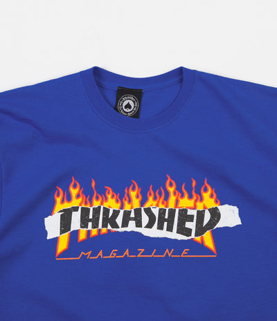 Thrasher Ripped T-Shirt - Royal Blue