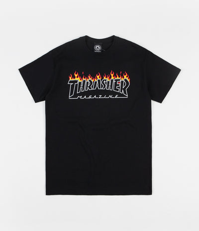 Thrasher Scorched Outline T-Shirt - Black