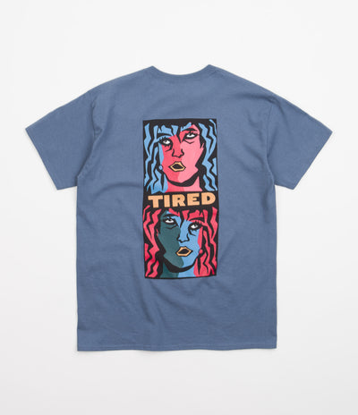 Tired Double Vision T-Shirt in Blue