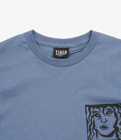 Tired Double Vision T-Shirt in Blue
