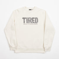 Tired Elephant Pattern Crewneck Sweatshirt - Bone thumbnail