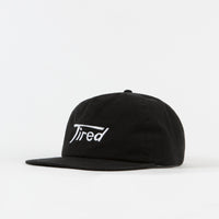 Tired Long T Logo Cap - Black thumbnail