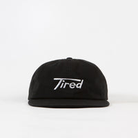 Tired Long T Logo Cap - Black thumbnail
