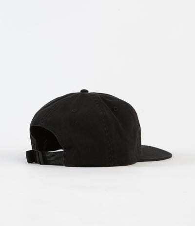 Tired Long T Logo Cap - Black
