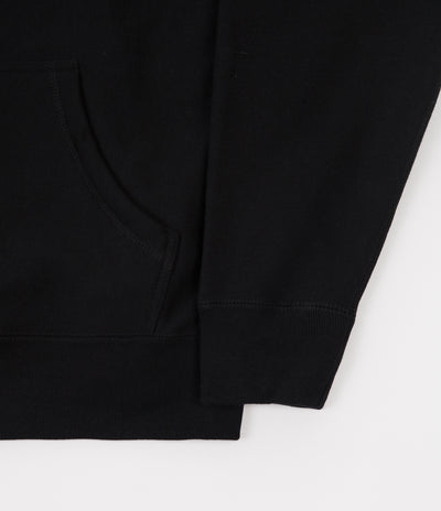 Tired Long T Logo Hoodie - Black