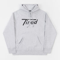 Tired Long T Logo Hoodie - Heather Grey thumbnail