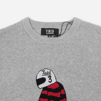 Tired Moto Knit Sweatshirt - Grey thumbnail