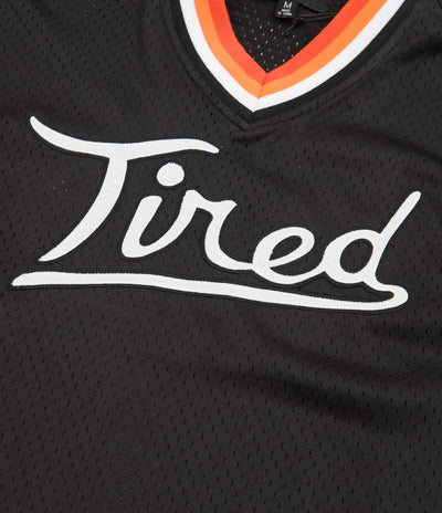 Tired Rounders Mesh Baseball Jersey - Black