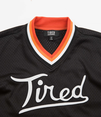 Tired Rounders Mesh Baseball Jersey - Black