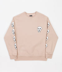 Tired Sad Skulls Crewneck Sweatshirt - Dusty Pink