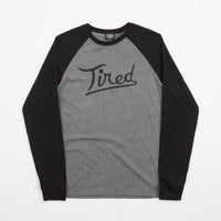 Tired The Rounders Raglan Long Sleeve T-Shirt - Grey / Black thumbnail
