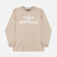 Tired x Thrasher T&D Long Sleeve T-Shirt - Sand thumbnail